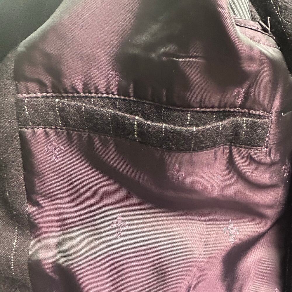 John Varvatos dark plum white striped dress trucker jacket size EU 48 (*US M) - Picture 14 of 14